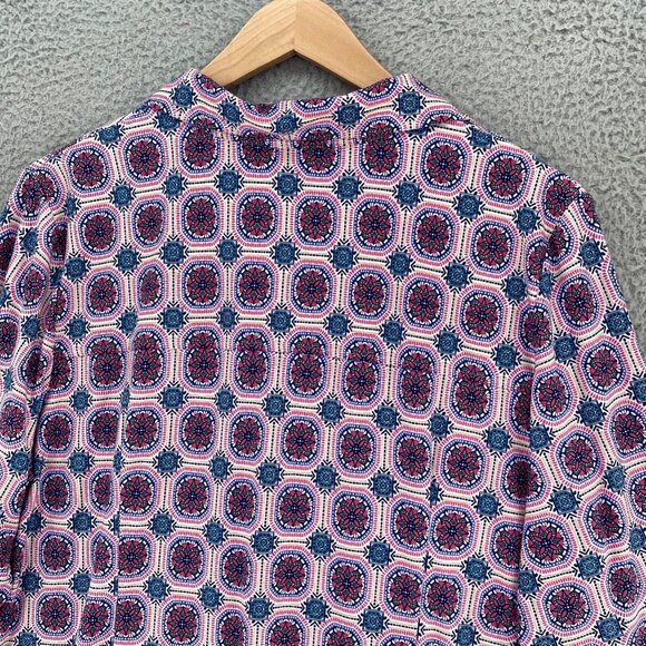 Chicos Dress Womens 4 US 20 Plus Pink Multi Medallion Print Shirt Knee Stretch - Picture 4 of 10